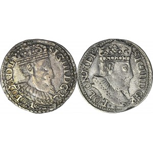 2 szt., Zygmunt III Waza, Trojaki 1598 i 1599, Olkusz