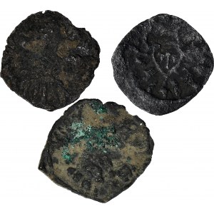 3 szt., R-, Zygmunt III Waza, Denary 1603,1612, Poznań