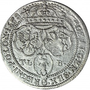 RR-, Jan II Kazimierz, Szóstak 1658, data w otoku, R5