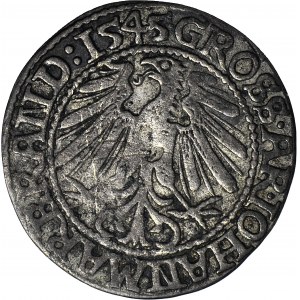 Śląsk, Księstwo Krośnieńskie, Jan Kostrzyński, grosz 1545, Kostrzyn