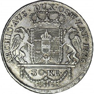 Księstwo Oświęcimsko-Zatorskie, Maria Teresa, 30 krajcarów 1776, Wiedeń, R2