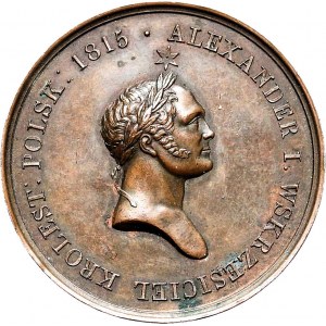 Medal, Dobroczyńcę Swojego Opłakująca Polska 1826, brąz, DUŻY 40,5mm