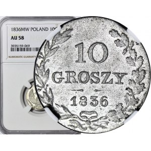 Królestwo Polskie, 10 groszy 1836, rzadszy rocznik