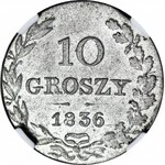 Królestwo Polskie, 10 groszy 1836, rzadszy rocznik