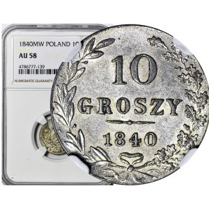Królestwo Polskie, 10 groszy 1840, piękne