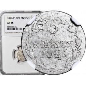R-, Królestwo Polskie, 5 groszy 1826 IB