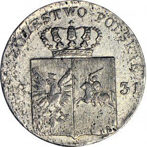 R-, Powstanie Listopadowe, 10 groszy 1831, łapy orła proste, ładne