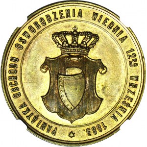 Jan III Sobieski, medal 1883, 200-lecie Obrony Wiednia, sygnowany F. WOJTYCH, menniczy