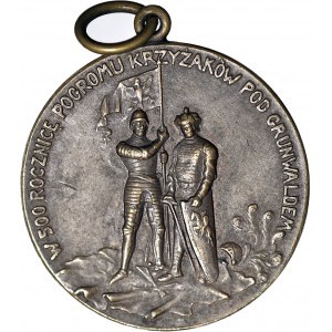 Polska pod zaborami, Medal 1910 brąz, Pięćsetna rocznica bitwy pod Grunwaldem, 31mm