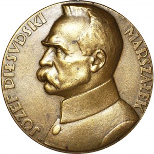 II RP, Medal Dziesiąta rocznica odparcia najazdu Rosji Sowieckiej 1930, Warszawa, J. Aumiller, duży 55mm