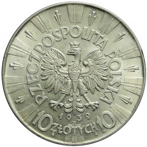 10 złotych 1939, Piłsudski, mennicze