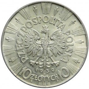 10 złotych 1939, Piłsudski, mennicze