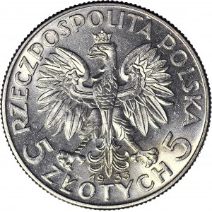 5 złotych 1933, Głowa, mennicza