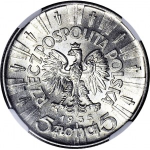 5 złotych 1935, Piłsudski, menniczy