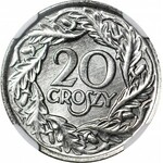 20 groszy 1923, mennicze, REWELACYJNA NOTA!!!