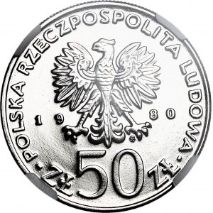50 złotych 1980, PRÓBA nikiel, Chrobry - TYP NIE WPROWADZONY