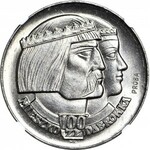 100 złotych 1966, PRÓBA nikiel, Mieszko i Dąbrówka, głowy