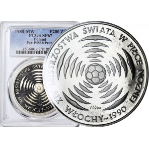 200 złotych 1987, Mistrzostwa świata w piłce nożnej, Włochy 90, PRÓBA NIKIEL