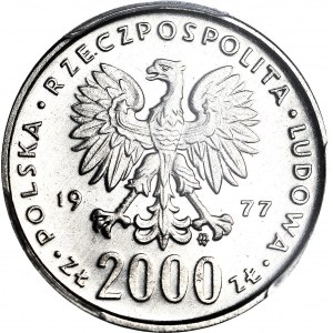 2000 złotych 1977, Fryderyk Chopin, PRÓBA nikiel dla złota