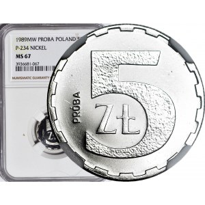 5 złotych 1989, PRÓBA, nikiel