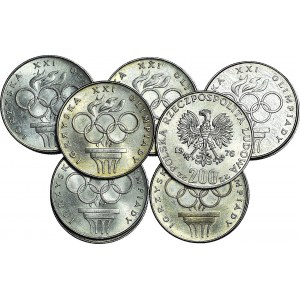 Zestaw 25 monet srebrnych 200 złotych 1976, Igrzyska Olimpijskie