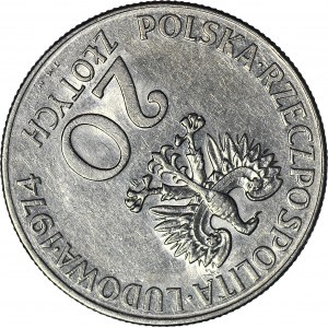 R-, 20 złotych 1974, XXV Lat RWPG, SKRĘTKA 130 stopni, rzadkie