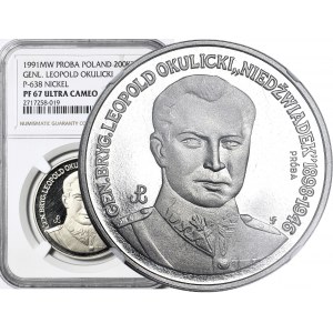 200.000 złotych 1991, Gen. L. Okulicki Niedźwiadek, PRÓBA nikiel