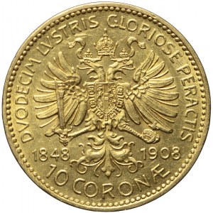 Austria, Franciszek Józef, 10 koron 1908, Wiedeń