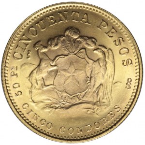 Chile, 50 pesos 1970, mennicze