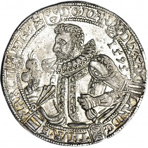 Niemcy, Saksonia, F Wilhelm i Jan III /Friedrich Wilhelm u. Johann III/ 1573-1602, Talar 1595, Piękny