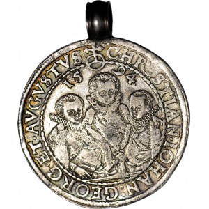 Niemcy, Saksonia, Krystian II, Jan Jerzy I i August 1591-1611, Talar 1594, Drezno