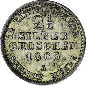 Niemcy, Prusy, 2-1/2 silber groschen 1863-A