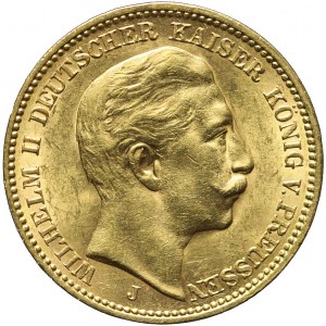 Niemcy, Prusy, 20 marek 1910 J, Wilhelm II, rzadkie