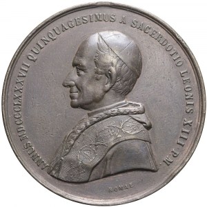 Watykan, Leon XIII, Medal 1887, rzadki