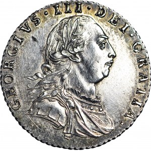 Wielka Brytania, Jerzy III, 6 pensów 1787, piękne