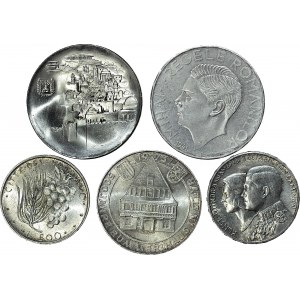 5 szt. srebrnych monet, Izrael, Rumunia, Watykan, Austria i Grecja