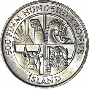 Islandia, 500 koron 1974, 1100-lecie pierwszego zasiedlenia