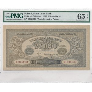 250.000 marek polskich 1923, seria BI, numeracja szeroka