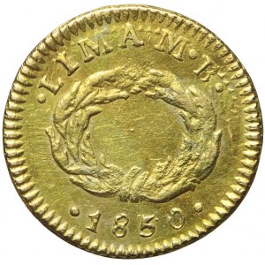 Peru, 1/2 escudo 1850, Lima, rzadkie