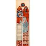 Jerzy Nowosielski (1923 - 2011), Design of a stained glass window with the image of St. Peter