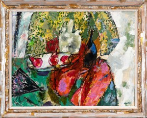 Juliusz Joniak (1925 - 2021), Martwa natura z wachlarzem, 1997