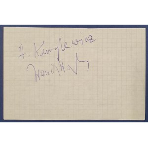 Kurylewicz Andrzej / Wanda Warska - kartka z autografami