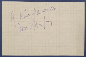 Kurylewicz Andrzej / Wanda Warska - autographed card