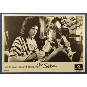 Brian May, Queen/ Anita Dobson - zdjęcie z autografami