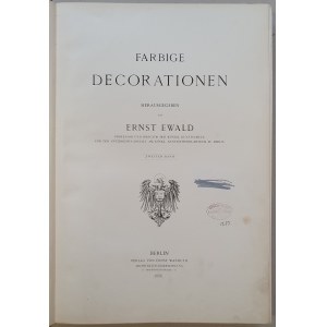 Ewald E. - Farbige Dekorationen, cz.2, 1896 /dekoracje ścienne/