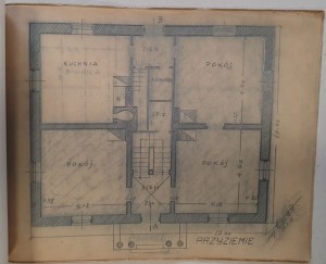 Pietraszek Henryk - Project of a one-storey residential house with an attic, 1928