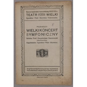 /Program/ Teatr Wielki m. Poznania - Pierwszy wielki koncert symfoniczny, sezon 1922//23