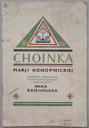 M. Konopnicka's Christmas tree. Decorated graphically by M. Dziewulska, 1928.