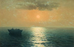 Wiktor Korecki (1890 Kamieniec Podolski - 1980 Milanówek), Fishing in the Moonlight