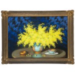 Marian Szczerbinski (1900-1981), Mimosas in a colored vase